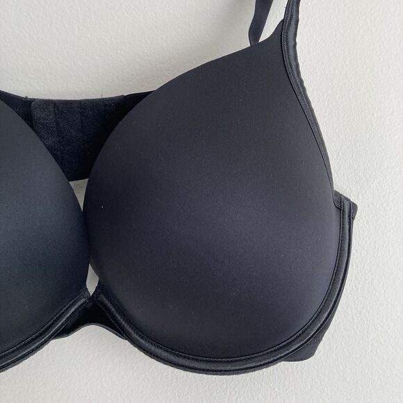 Cacique Bra 118641 Black Full Coverage Smooth Balconette Bra Size 40DD Underwire - Picture 5 of 12